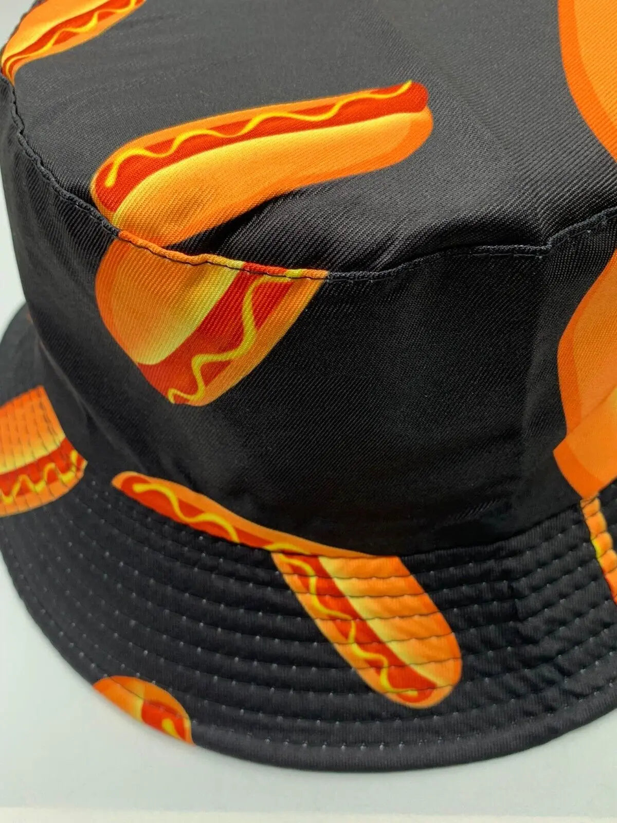 Hot Trendy Hot Dog Lover Printed Bucket Hat Unisex One Size Cotton Silk Summer Winter