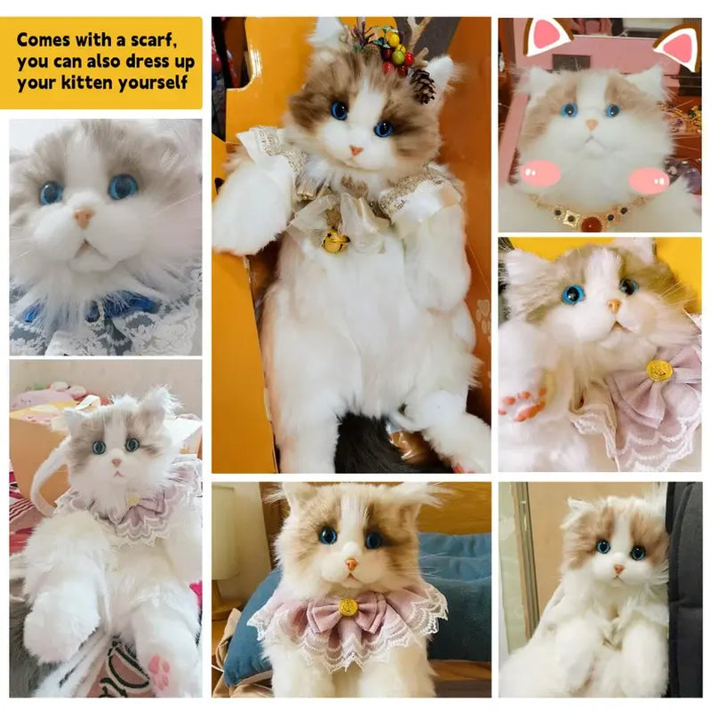 19'' Cat-Shaped Fashion Backpack Handmade Realistic Plush Animal Cat - 1 Set Chong Ker