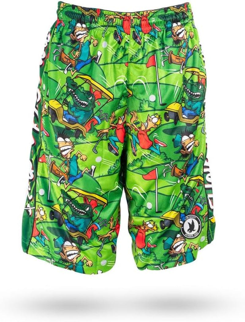 Golfing Gator Boys Athletic Shorts - Boys Golf Shorts - Gym Shorts