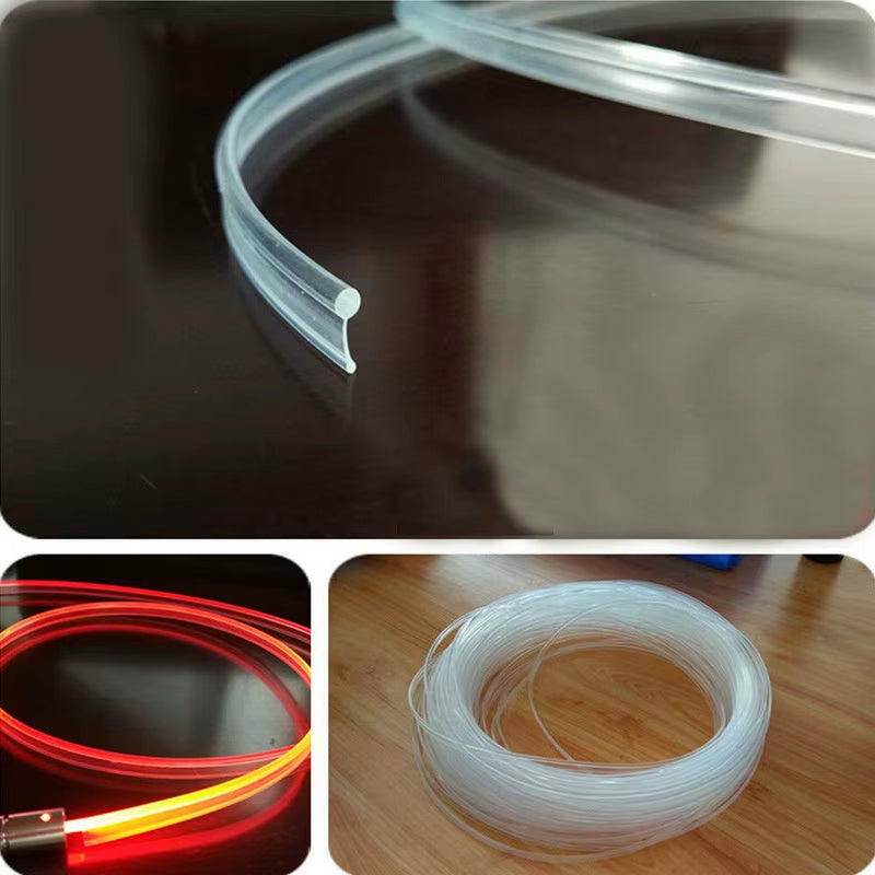 Mini 1.5W 12V Car Led Projector Light Source Engine Light Generator Light+2 Meters 3Mm(Dia.) Skirt Side Glow Optical Fiber Cable