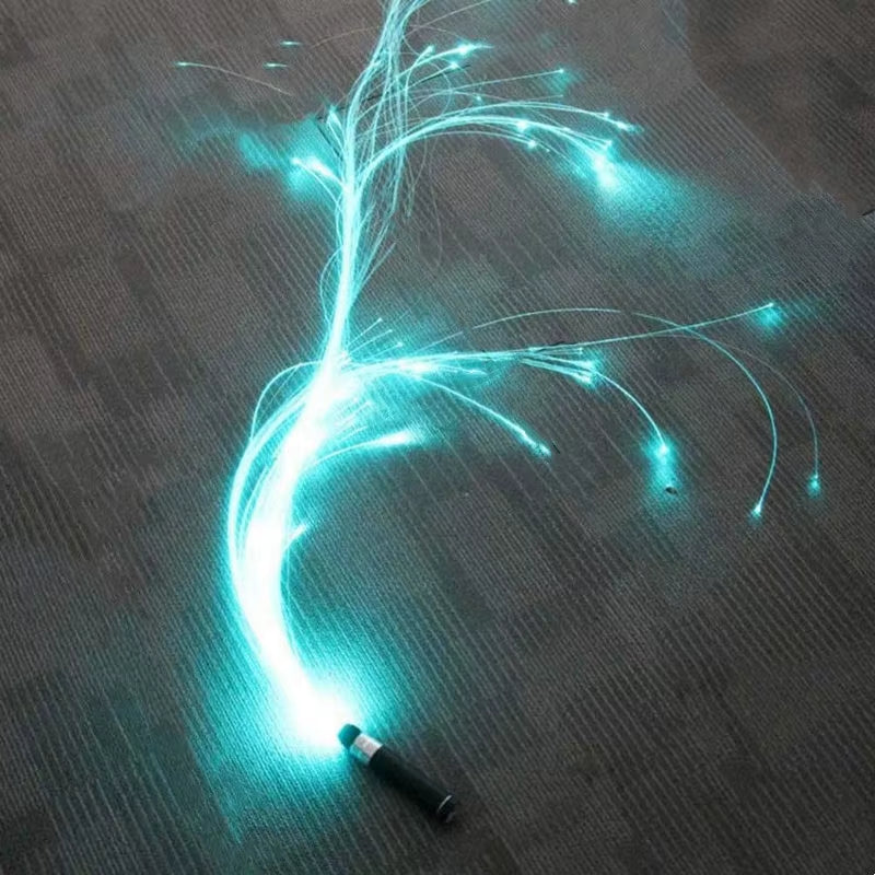 LED Fiber Optic Whip Rechargeable Fiber Optical Pixel Light-Up Whip Light Flow Toy F/Dance Party Lighting Show Rave EDM Music