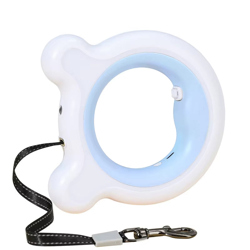 Pet Dog Collar LED Retractable Dog Leash with 3M Tape - Upgraded Automatic Flexible Leash for Dogs Puppies Cats Night Safety