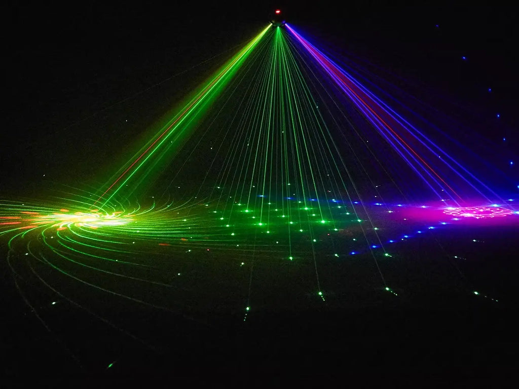 Flashback Events DJ Lights 30W Beetle Baby Laser Party Lights 360 Degree Rotating Moving Head Stage Light with Remote DMX Control for Bars Clubs KTV Festivals Christmas Halloween Birthday House Rave Parties