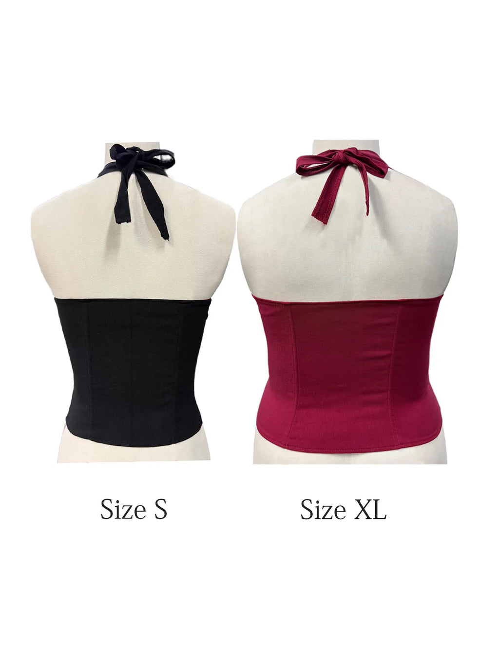【Restocked】Apperlotha Women'S Halter Corsets Top - Thin, Stretchy, Rave Hook Grommet Front Lace up Back, Backless Corset Bodyshper Party Crop Tank Top - Valentine Outfits Springstatements Springfresh