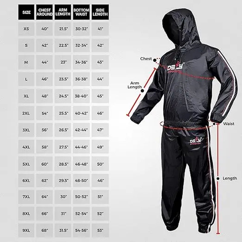 DEFY Heavy Duty Sauna Suit Hoodie for Men & Women - Anti-Rip Sweat Suit for Gym Workout & Exercise Gear - Natural Sweating Support & High-Quality Taffeta Nylon - Gymwear