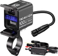 Motorcycle Phone Tablet USB Charger 100W Super Fast Emergency Two-Way Charging PD & QC3.0 Moto Battery Charger & Voltmeter