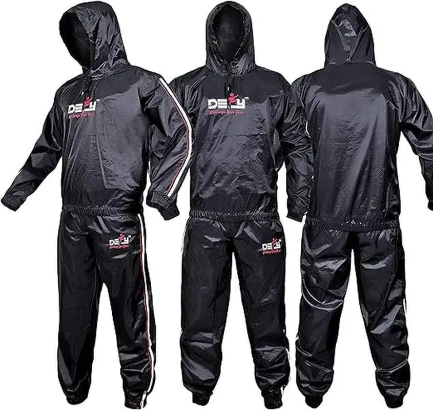DEFY Heavy Duty Sauna Suit Hoodie for Men & Women - Anti-Rip Sweat Suit for Gym Workout & Exercise Gear - Natural Sweating Support & High-Quality Taffeta Nylon - Gymwear