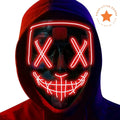 Halloween Mask LED Light-Up Mask for Cosplay, Festival, Masquerade Party, Scary Glow Mask for Carnival, Costume, Halloween 2024 (Color Will Send Randomly!)