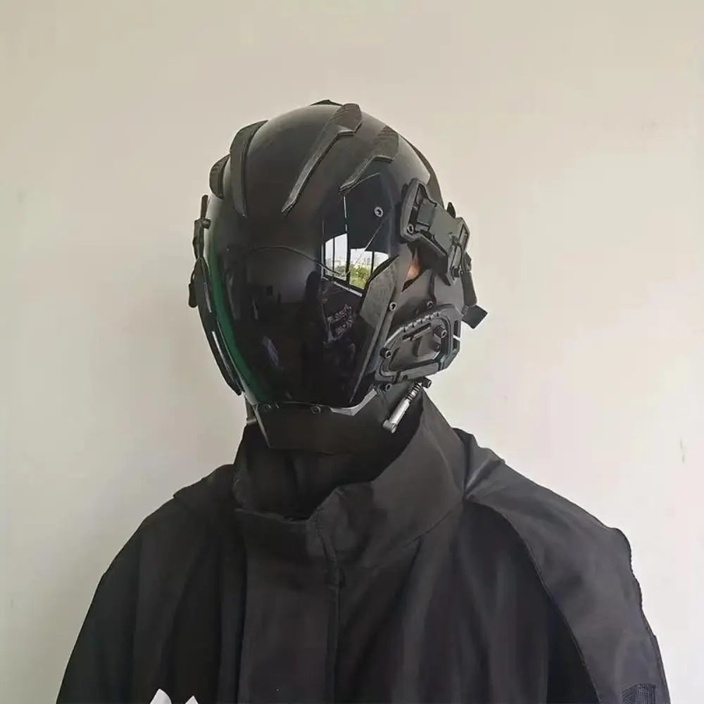 Cyberpunk Trendy Exquisite Mask, 1 Count Cosplay Robot Headgear, Halloween Costume Bar Club Rave Party Decors, Cool Mask for Mask Rider, Stage Performance Accessories, Men Gifts, Valentine'S Gift for Bf