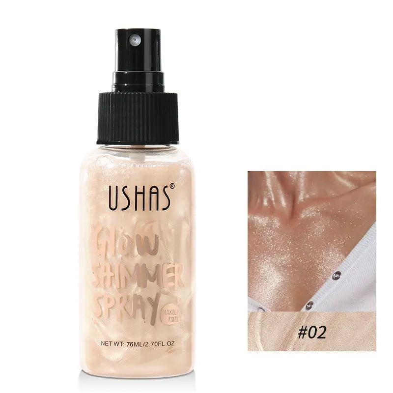 Body Glitter Spray for Hair and Body, Hairspray for Clothes, Long-Lasting Body Shimmer Spray Suitable for Stage, Festival Rave and Makeup Prom