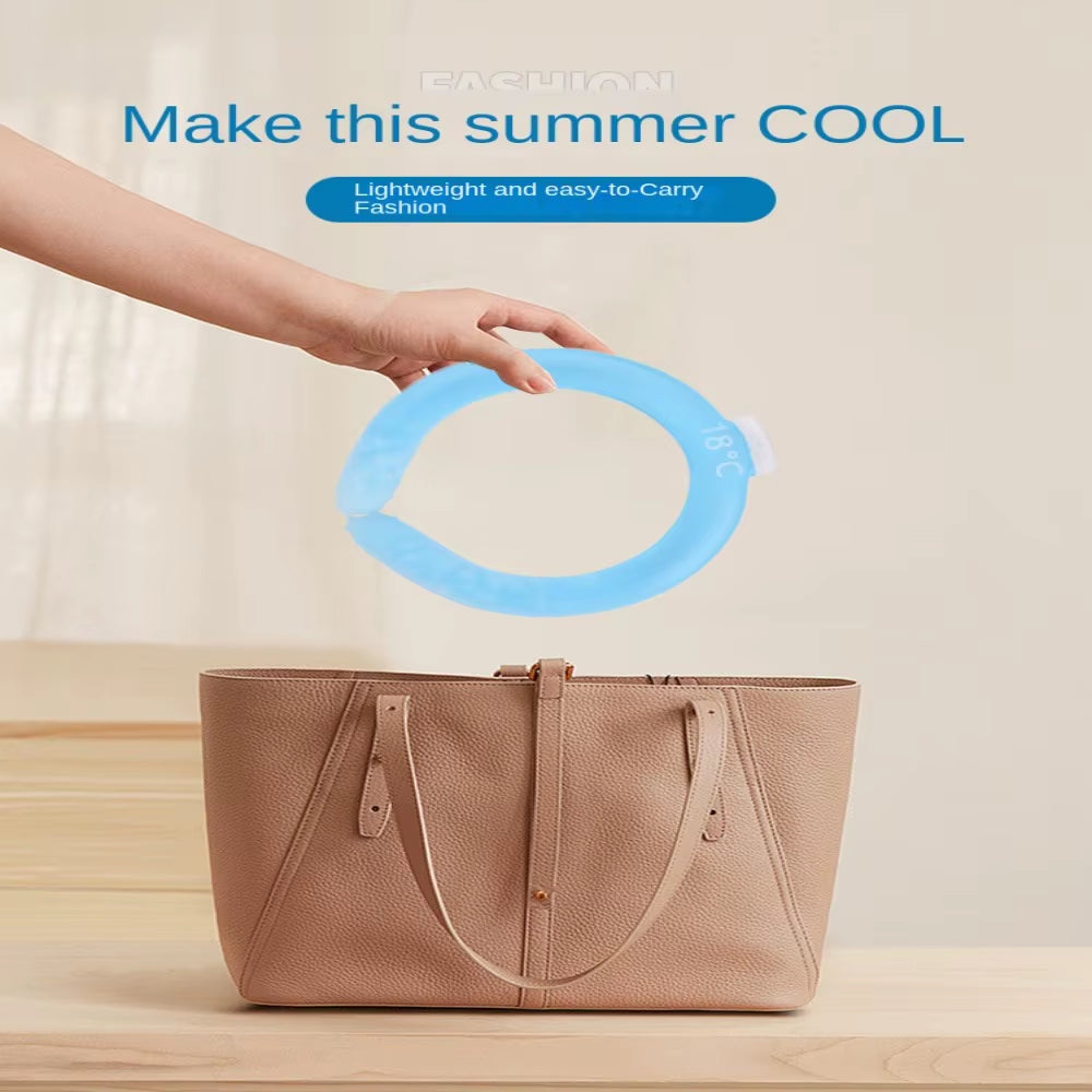 Collar Tube Neck Cooler Ice Pack Reusable Neck Cooling Ring Ice Maker Gel Liquid Cooling Neck Wraps Fitness