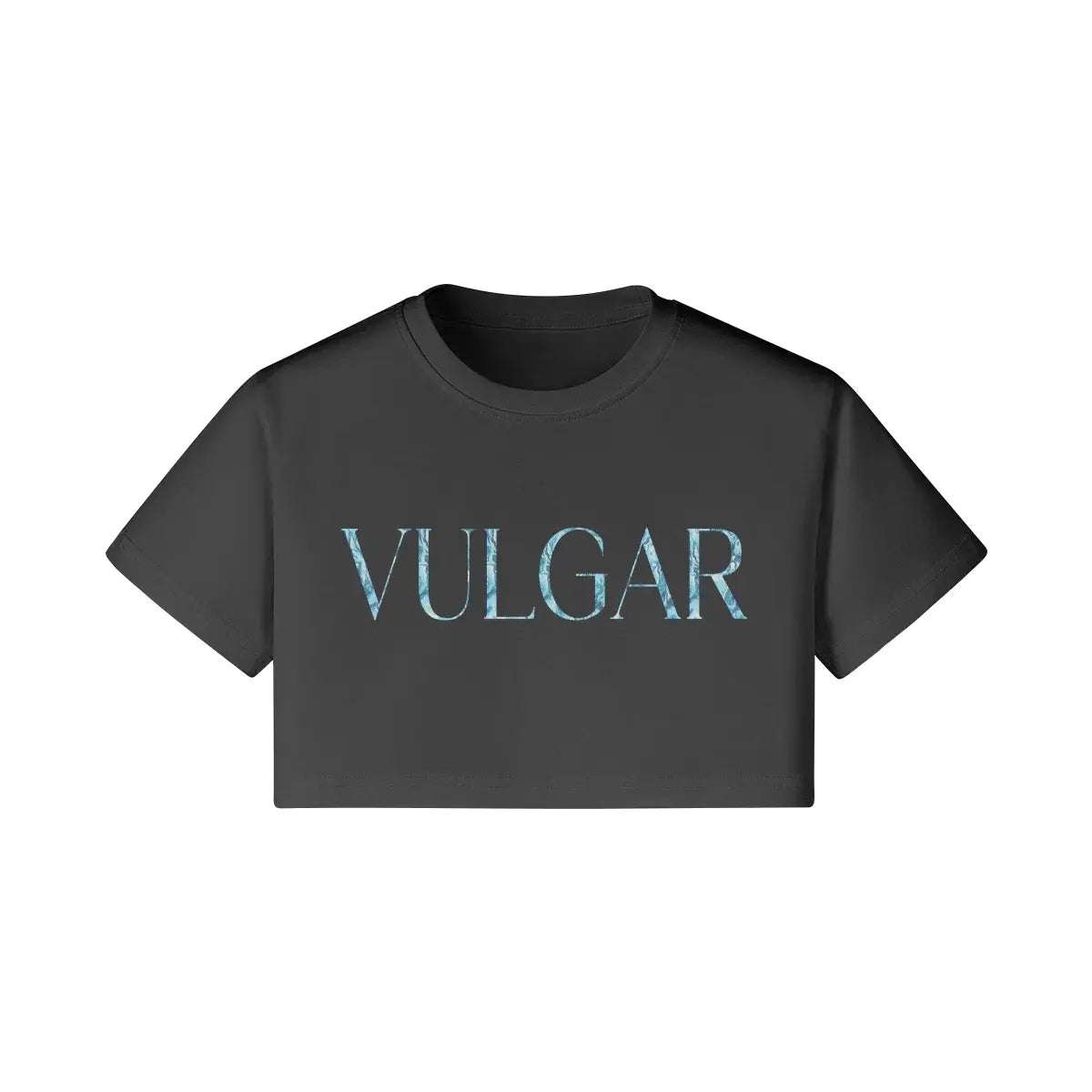 Women’S VULGAR Crop Top Crew Neck Boxy Cotton Statement Vibe Womenswear Sexy Stylish Crop Top VULGAR Collection. Crop Tops with Words. Shirt for Parties, Casual and Comfy.