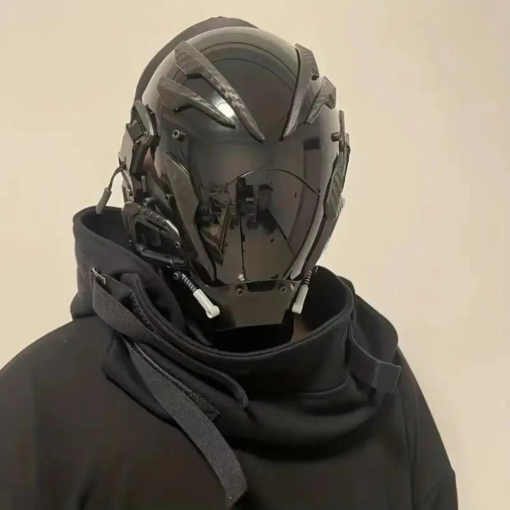 Cyberpunk Trendy Exquisite Mask, 1 Count Cosplay Robot Headgear, Halloween Costume Bar Club Rave Party Decors, Cool Mask for Mask Rider, Stage Performance Accessories, Men Gifts, Valentine'S Gift for Bf