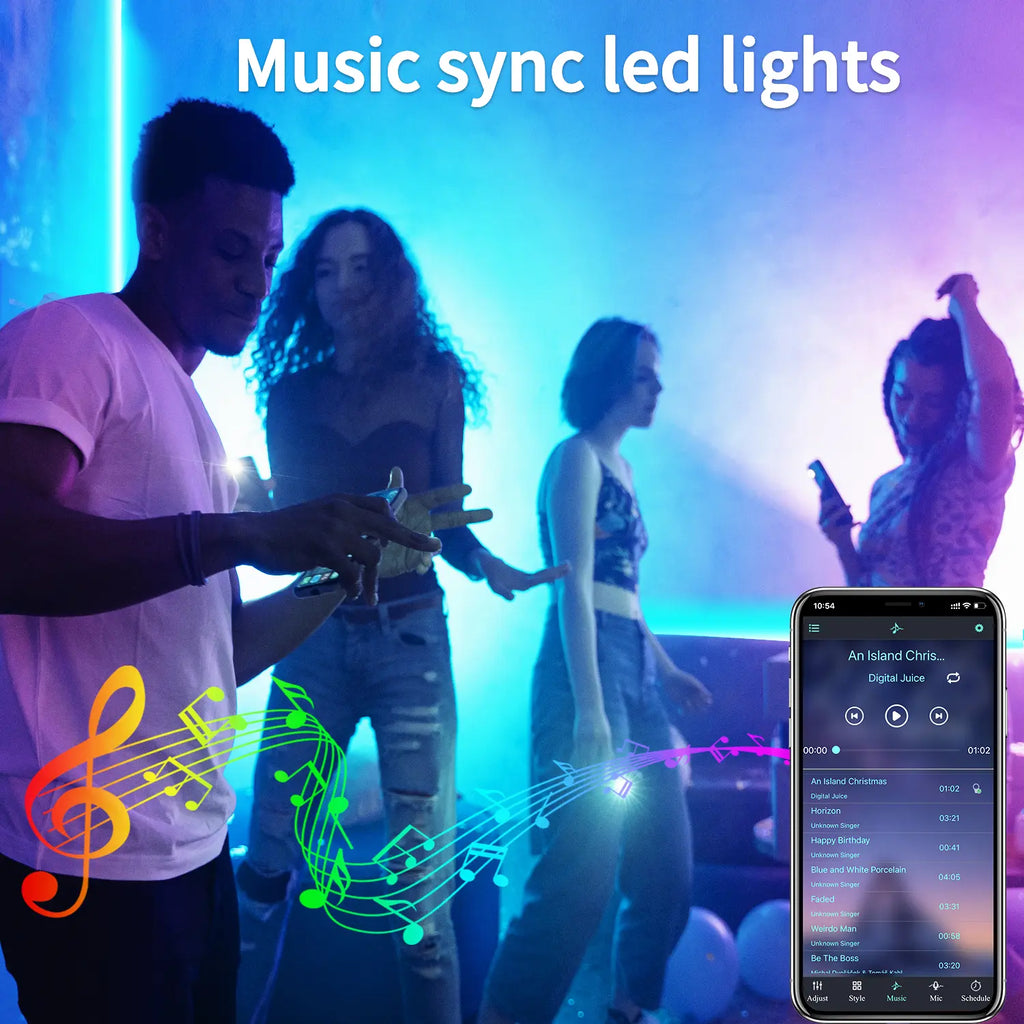 50Ft Outdoor LED Strip Lights Waterproof,Ip68 Waterproof LED Light Strips with Remote,App Control Music Sync RGB Outdoor LED Rope Lights,Led Lights for Bedroom,Roof,Pool,Deck,Balcony