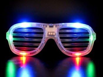 Clear LED Slotted Sunglasses Great for Raves or Parties