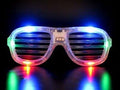 Clear LED Slotted Sunglasses Great for Raves or Parties