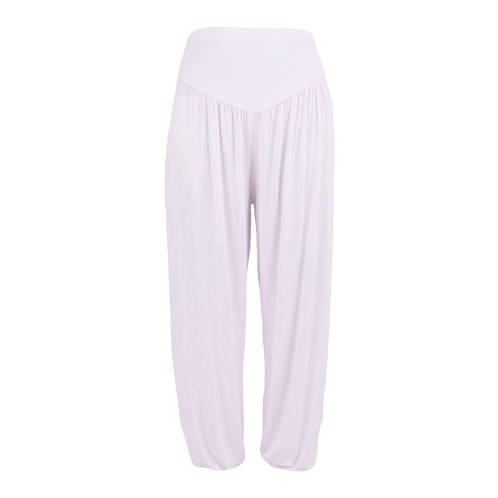 Women Fashion Solid Loose Harem Pants Capri Baggy Pants Casual Cotton Long Pants Wide Leg Palazzo Yoga Lounge Trousers