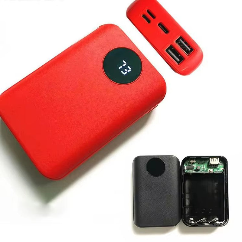 Portable 2 USB Ports Powerbank DIY Case 3X 18650 Battery Charger Mobile Phone Charger Power Bank Box Shell Kit for Iphone Huawei