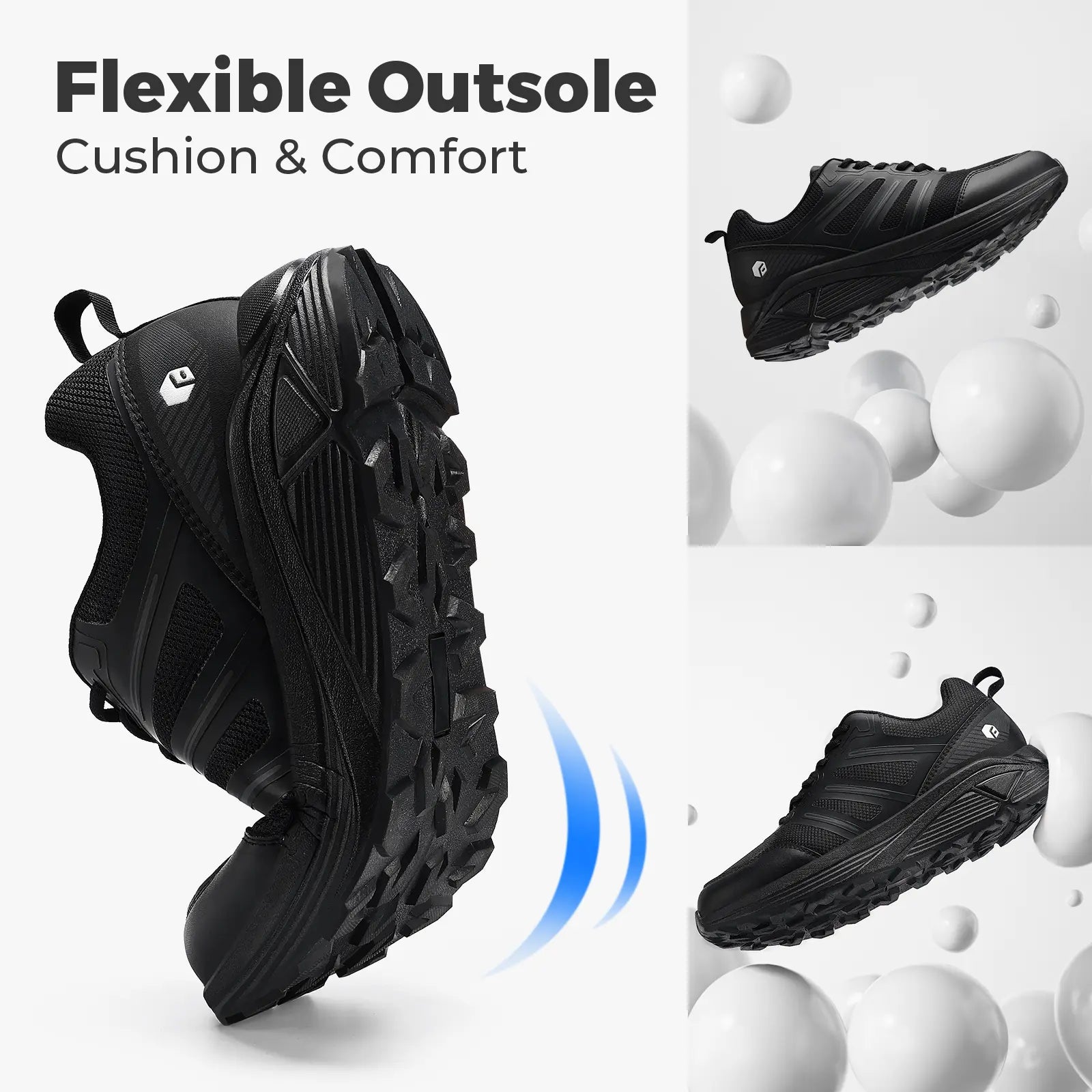 Fitville Men'S Alltraction Trail Shoes V1 Wide Fit Outdoor Shoes Rave Shoes High Instep Breathable Mesh Eva Insole Lightweight Mens Shoes Outdoorfun