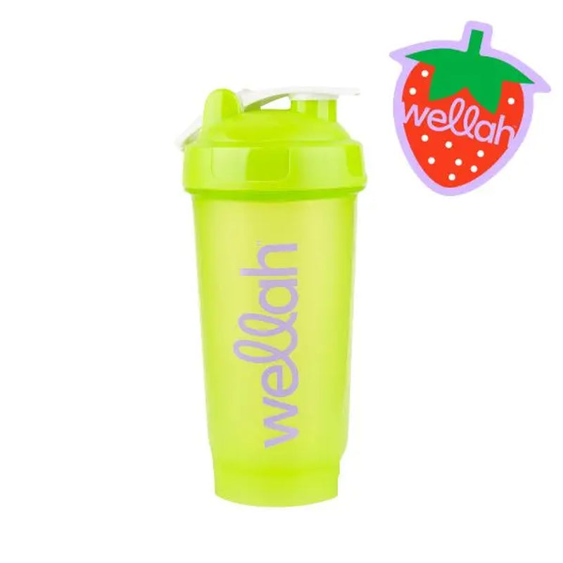 Wellah Shaker Bottle | Leakproof, Reusable, Stylish Green Cup | Clump-Free Mixing for Protein Shakes, Smoothies & Supplements