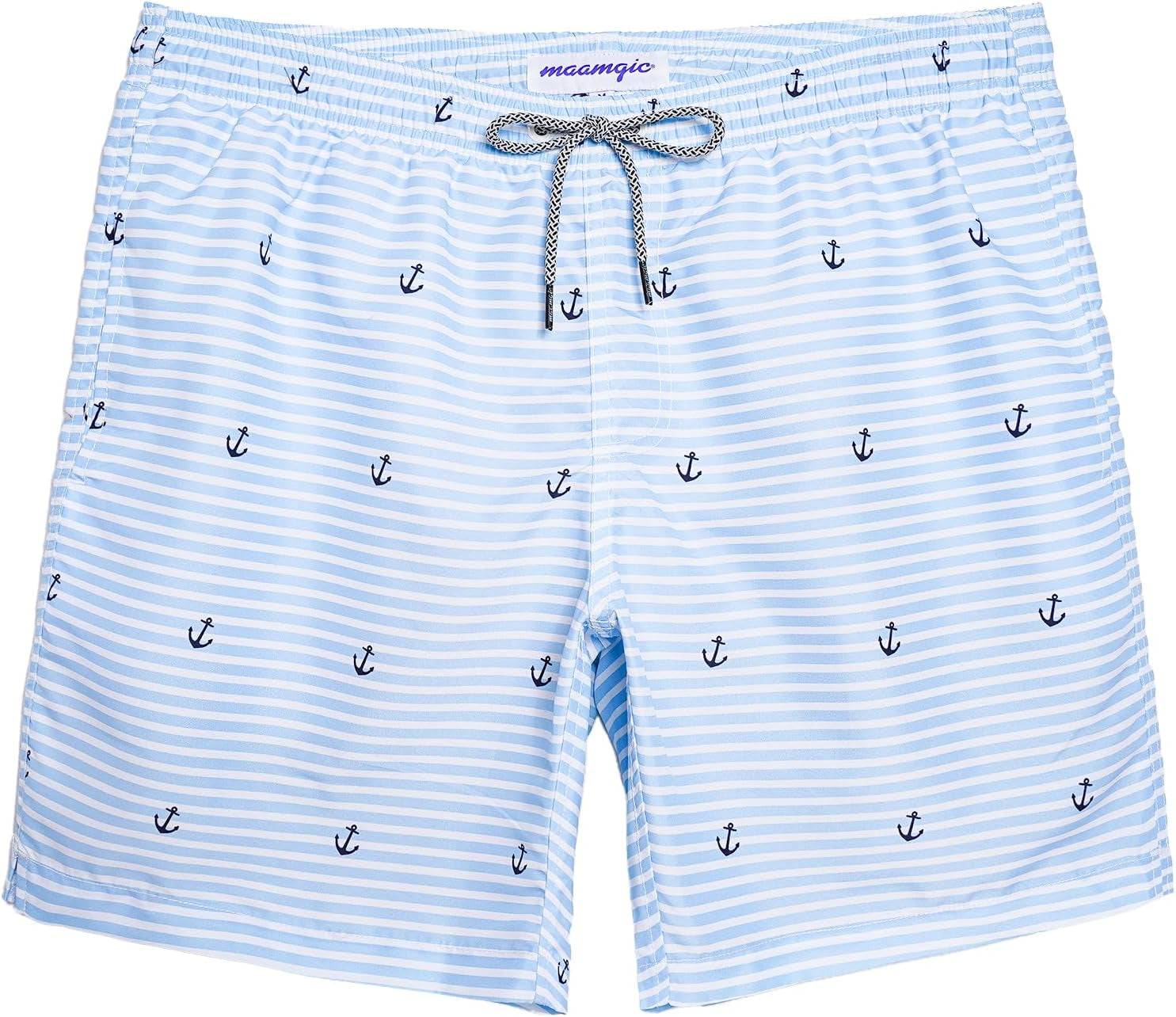 Mens 7 Inch Mens Swim Trunks with Mesh Lining Quick Dry Board Shorts Mens Bathing Suits