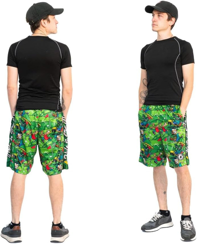 Golfing Gator Boys Athletic Shorts - Boys Golf Shorts - Gym Shorts