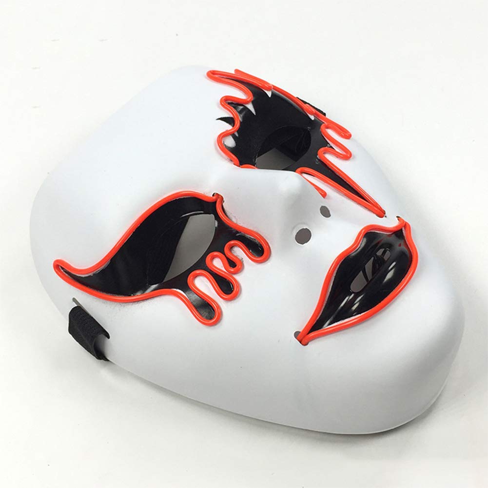 Ochine Forart LED Light Up Halloween Purge Mask - Safe EL Wire Glowing Creepy Mask