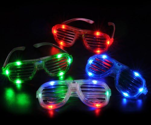 Clear LED Slotted Sunglasses Great for Raves or Parties