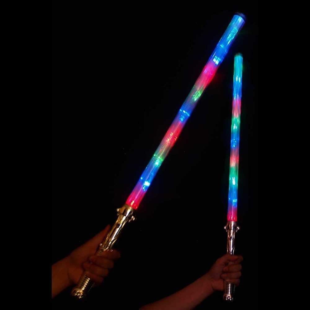 Flashing Panda Light Saber Multicolor Flashing LED Novelty Sword Rave Accessory