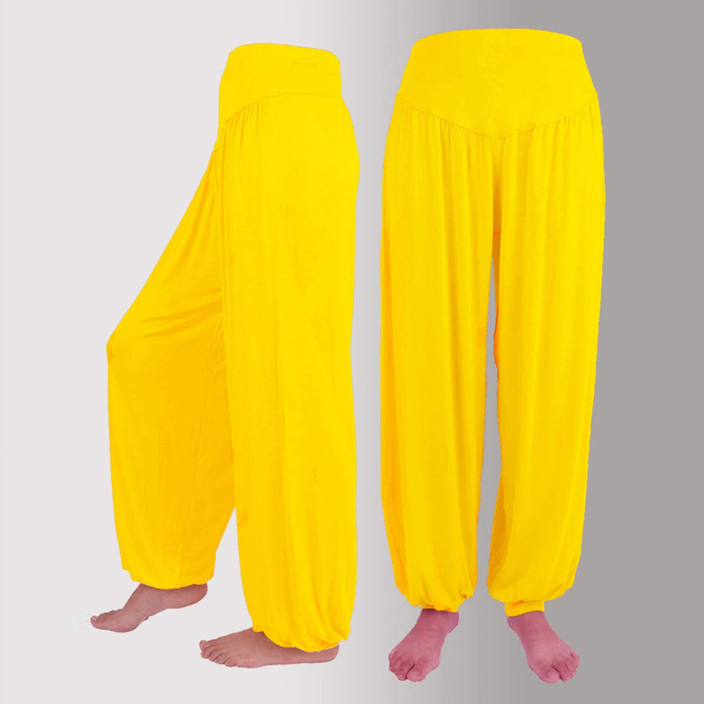 Women Fashion Solid Loose Harem Pants Capri Baggy Pants Casual Cotton Long Pants Wide Leg Palazzo Yoga Lounge Trousers
