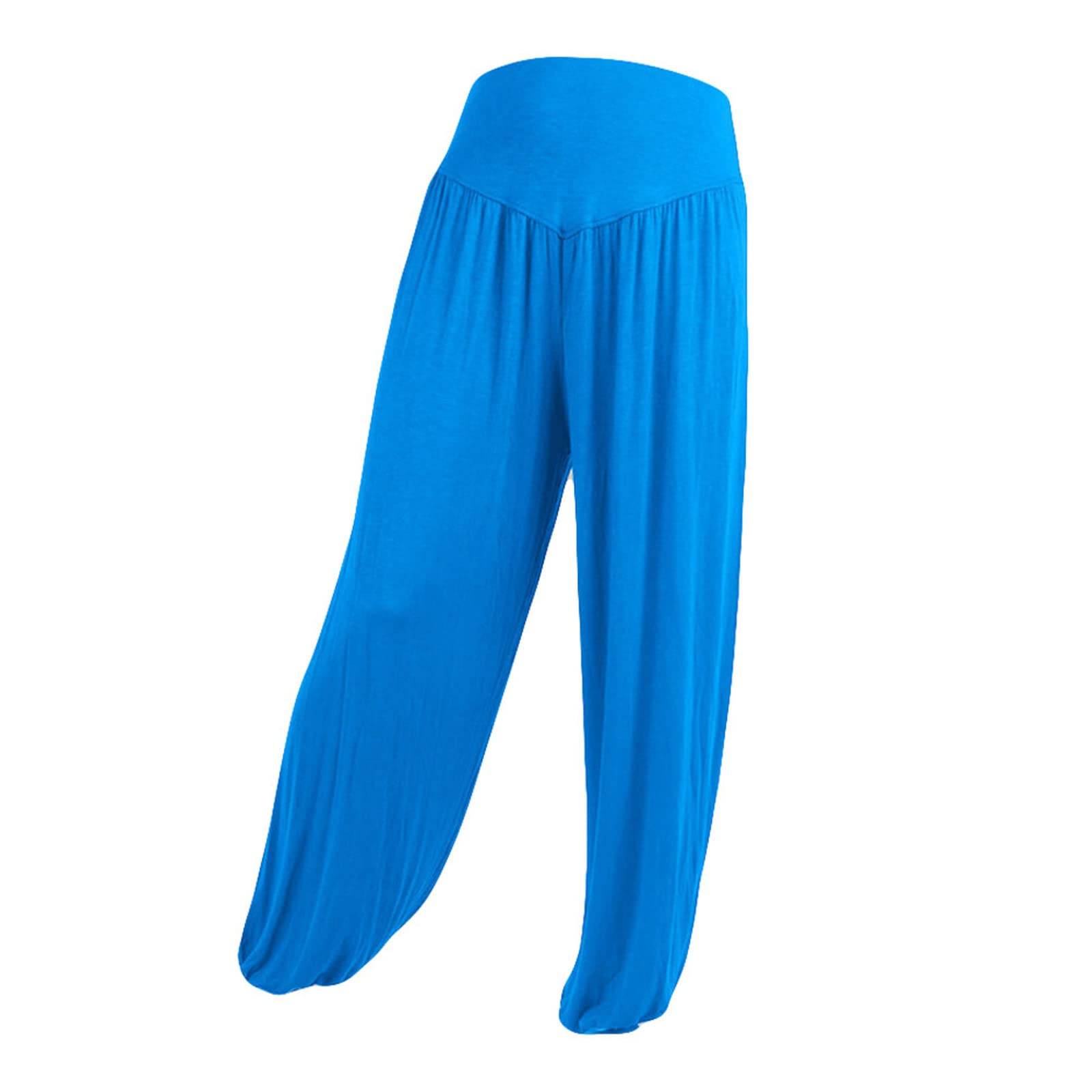 Women Fashion Solid Loose Harem Pants Capri Baggy Pants Casual Cotton Long Pants Wide Leg Palazzo Yoga Lounge Trousers