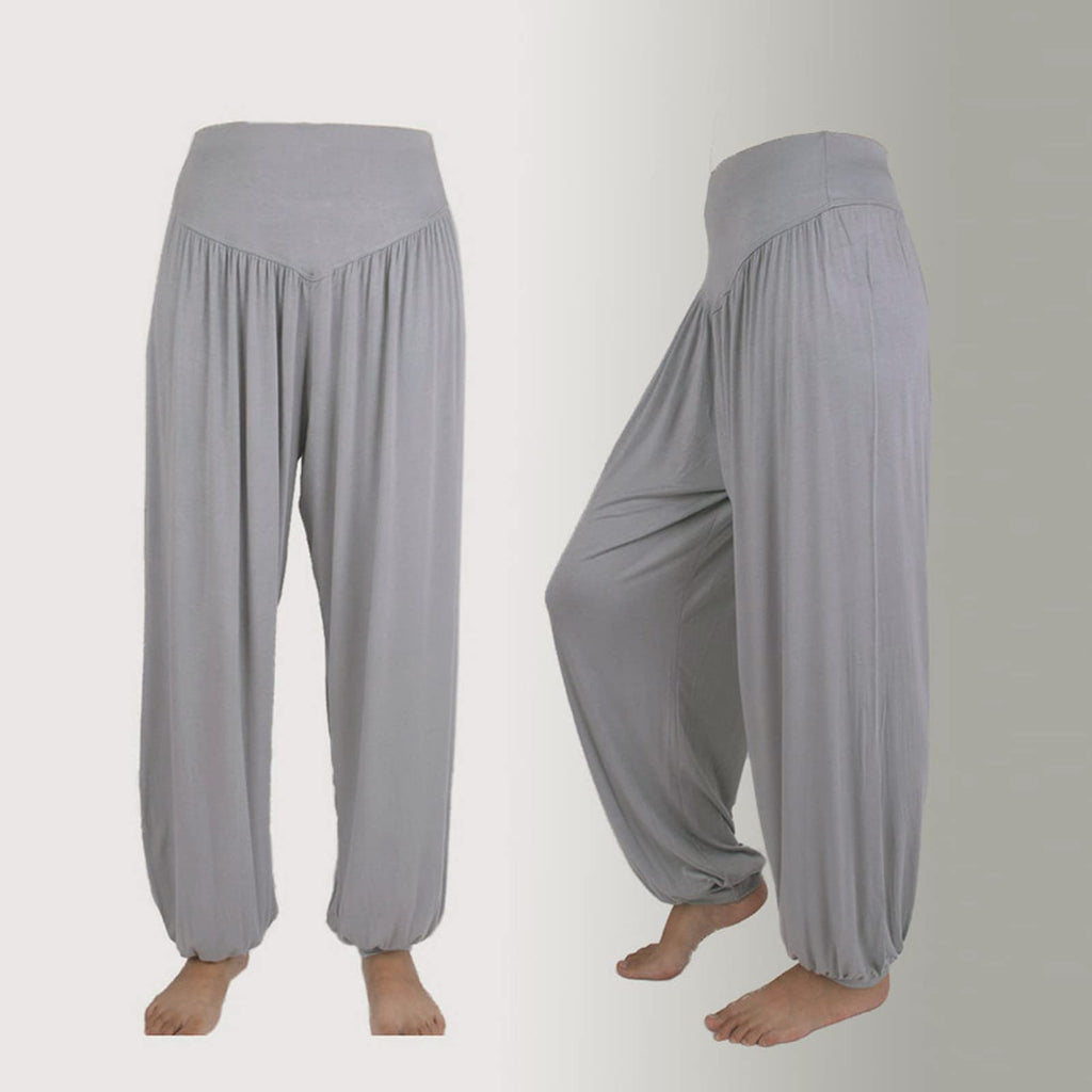 Women Fashion Solid Loose Harem Pants Capri Baggy Pants Casual Cotton Long Pants Wide Leg Palazzo Yoga Lounge Trousers