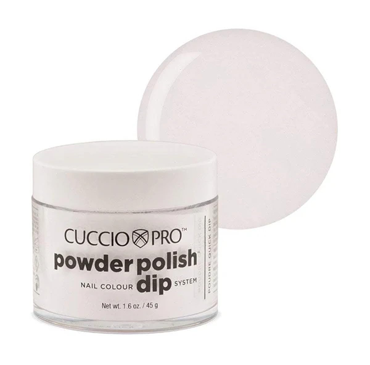 Cuccio Pro Powder Polish Dip - Silver W/ Silver Glitter - Nail Lacquer for Manicures & Pedicures, Easy & Fast Application/Removal - No LED/UV Light - Non-Toxic, Odorless, Highly Pigmented - 0.5 oz