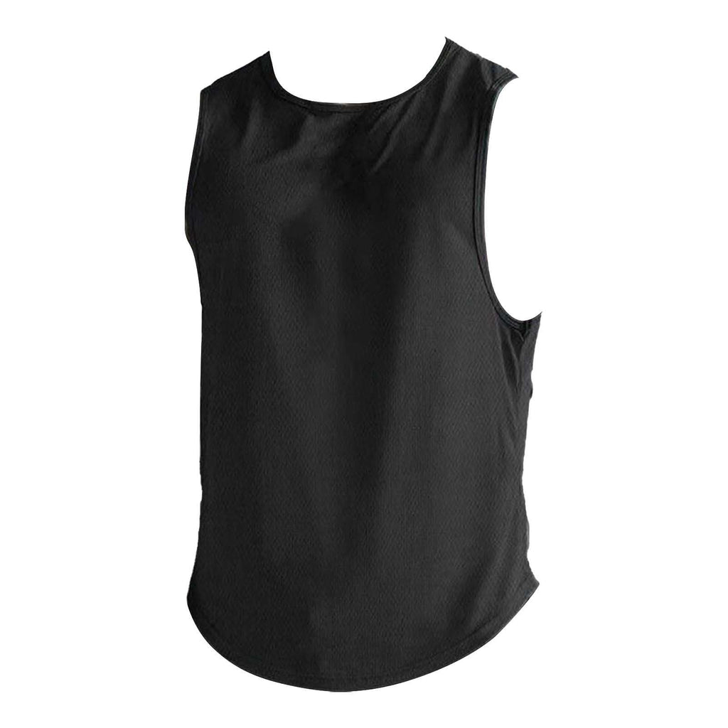 Summer Vest for Men Mesh Breathable Quick Dry Gym Muscle Fitness Workout Sweatshirts Solid Color Sleeveless Tank Tops