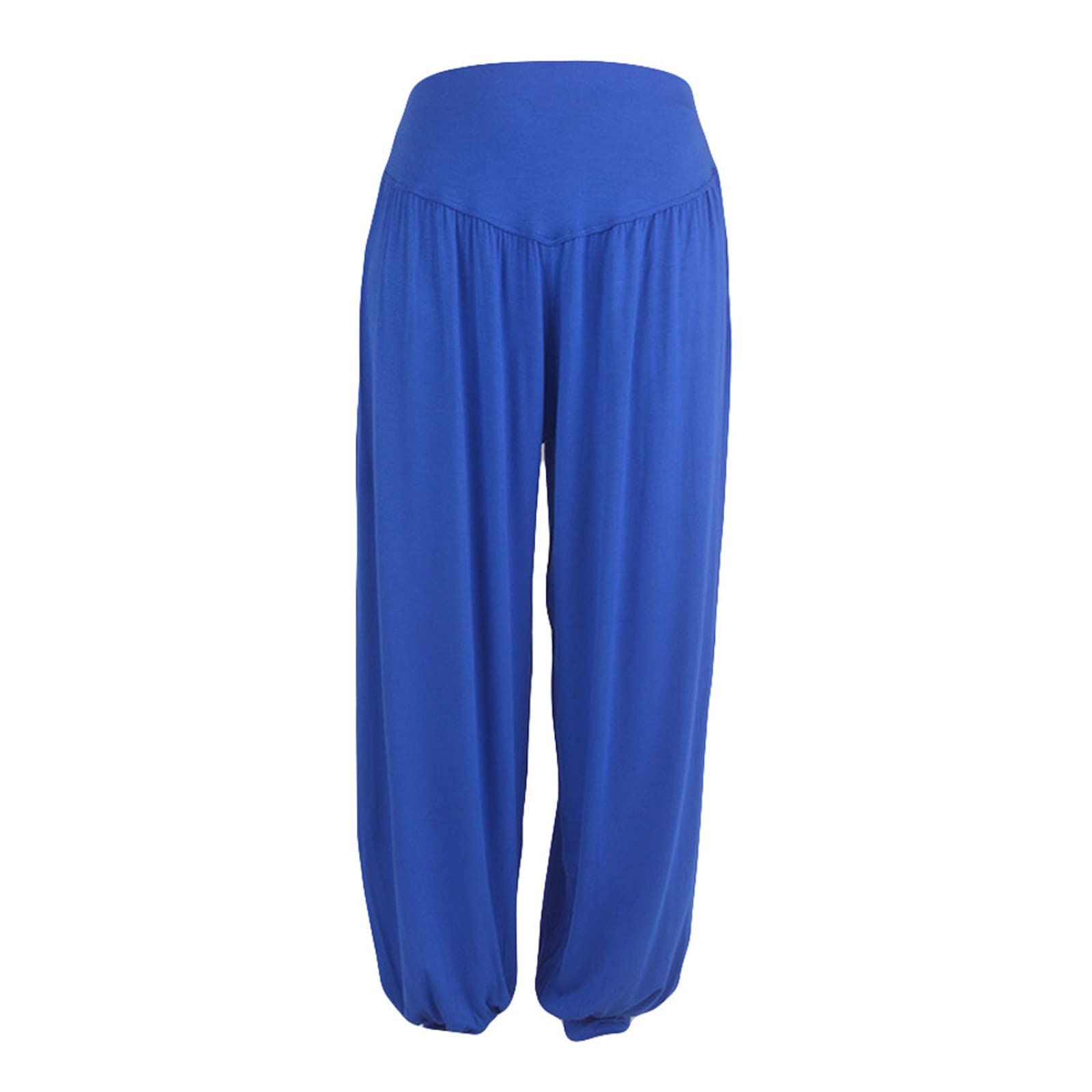 Women Fashion Solid Loose Harem Pants Capri Baggy Pants Casual Cotton Long Pants Wide Leg Palazzo Yoga Lounge Trousers