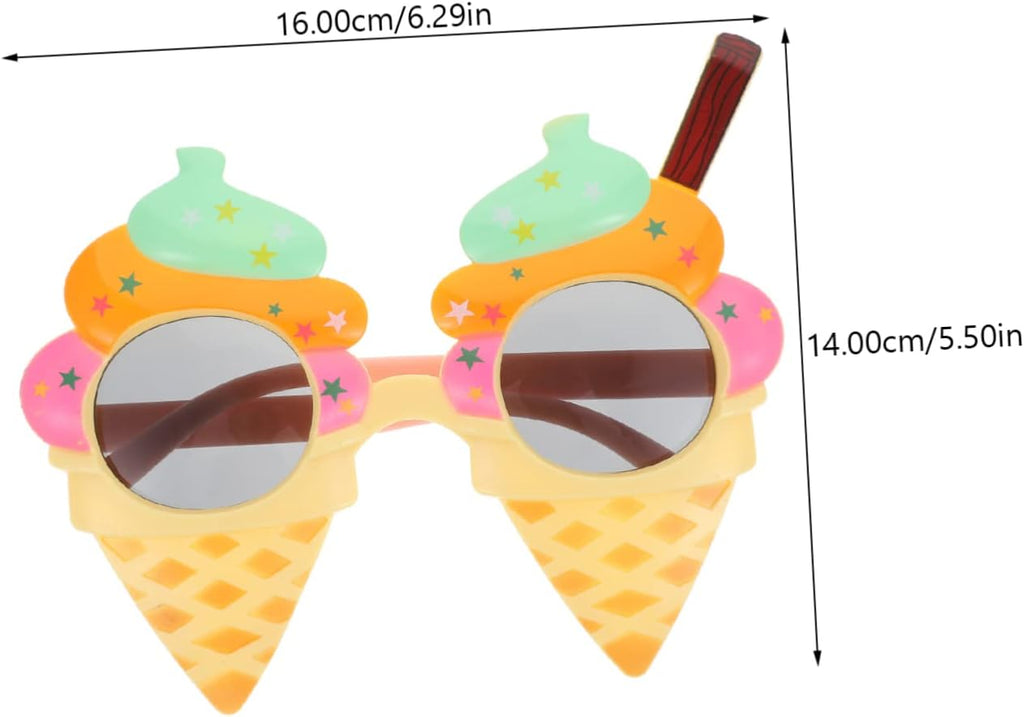 Funny Glasses Rave Cream Shaped Retro Beach Oversized Sunglasses Fancy Party Funny Eye Women LED Eye Cosplay Photo Props Abs