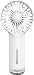 Mini Hand Fan with Mist, USB Rechargeable 3 Speeds Portable Misting Fan,Summer Powerful Cooling Battery Operated Quiet Portable Personal Fan for Gym Travel Makeup Office Car Camping