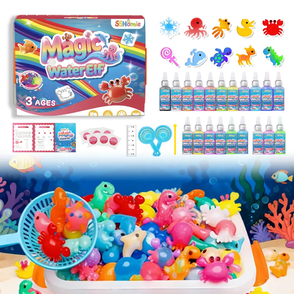 Sshomie Magic Water Elf Toy Kit, Aqua Fairy Water Gel Kit, Stress Relief Toy, Creative Toys, Teach Children Color Coordination, Family-Friendly DIY STEM Projects, Birthday Gifts, Christmas Gifts,New Year'S Gift