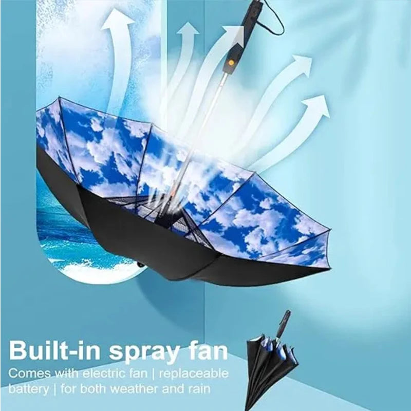 Fanbrella™ 3-In-1 Cooling Umbrella