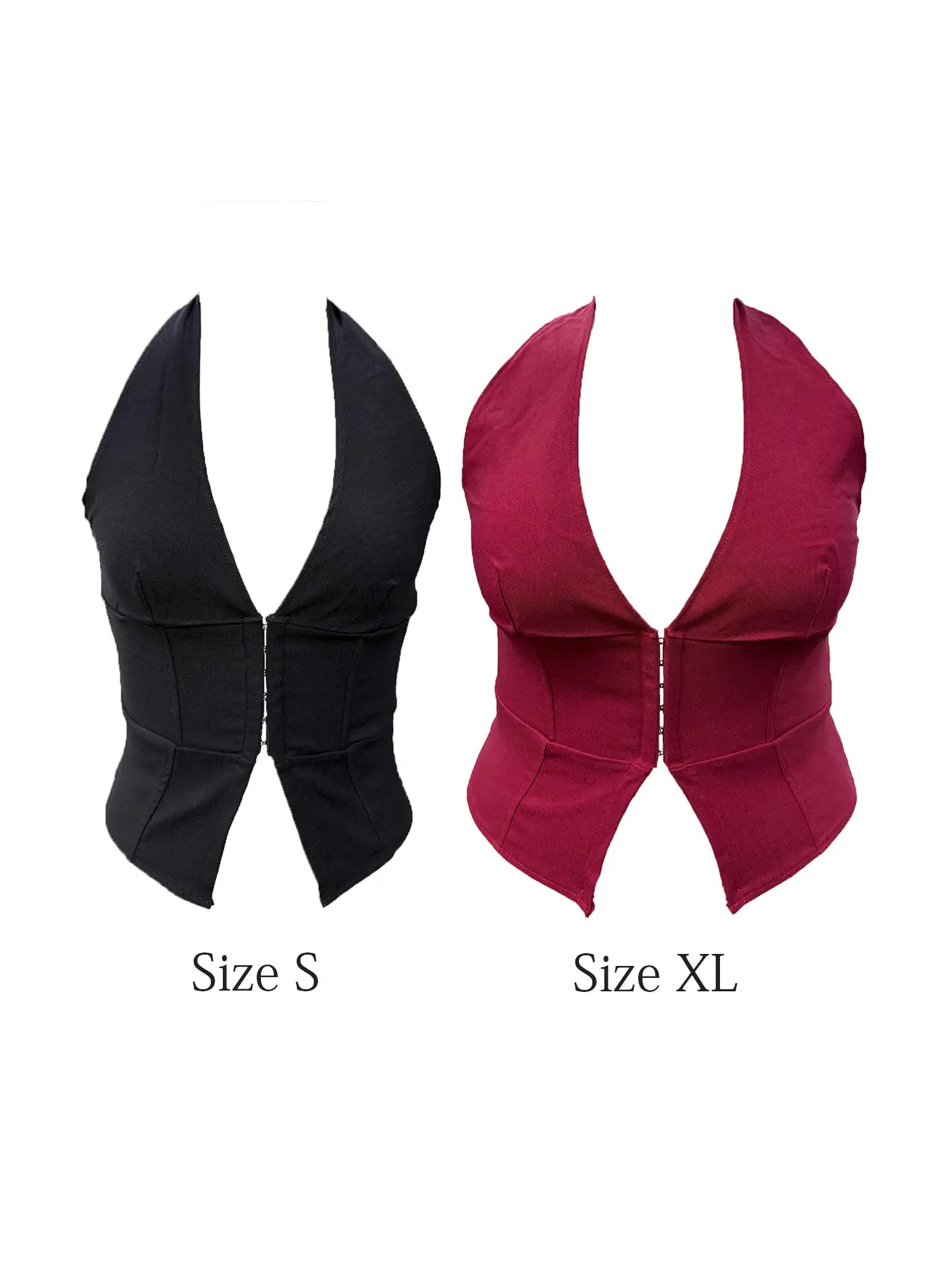 【Restocked】Apperlotha Women'S Halter Corsets Top - Thin, Stretchy, Rave Hook Grommet Front Lace up Back, Backless Corset Bodyshper Party Crop Tank Top - Valentine Outfits Springstatements Springfresh