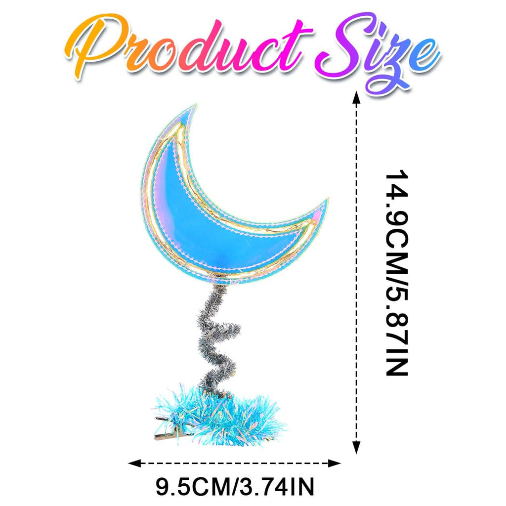 BARTOSI Light Up Moon Hair Clips LED Crescent Moon Hair Clip Glow Custome Hair Accessories for Women and Girls (Pack of 2)