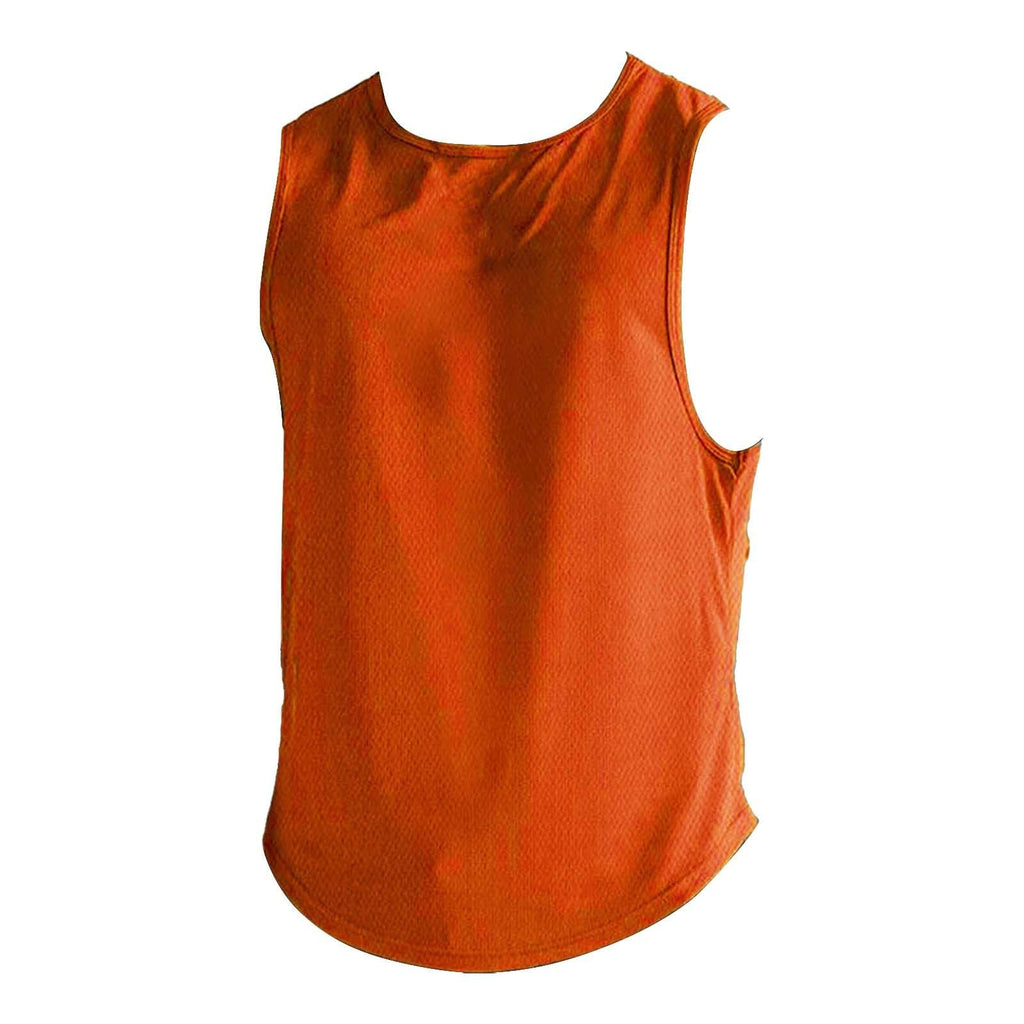 Summer Vest for Men Mesh Breathable Quick Dry Gym Muscle Fitness Workout Sweatshirts Solid Color Sleeveless Tank Tops