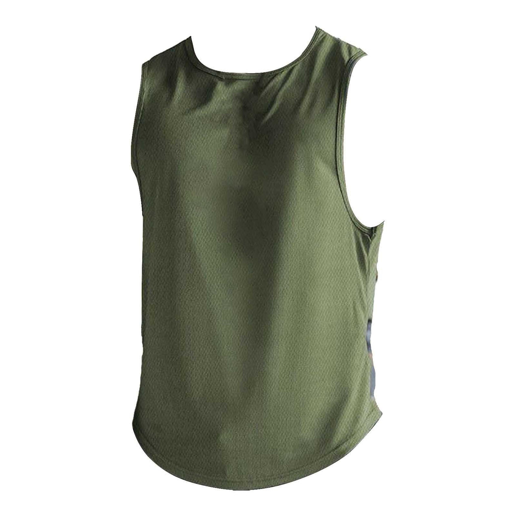 Summer Vest for Men Mesh Breathable Quick Dry Gym Muscle Fitness Workout Sweatshirts Solid Color Sleeveless Tank Tops
