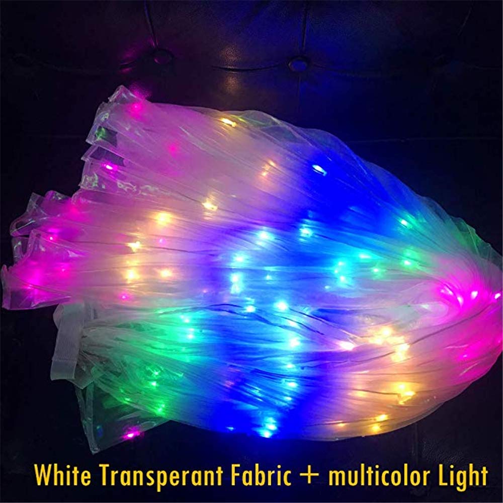 SHINYOU LED Isis Wings Glow Light Up Belly Dance Costumes with Sticks Performance Clothing Carnival Halloween