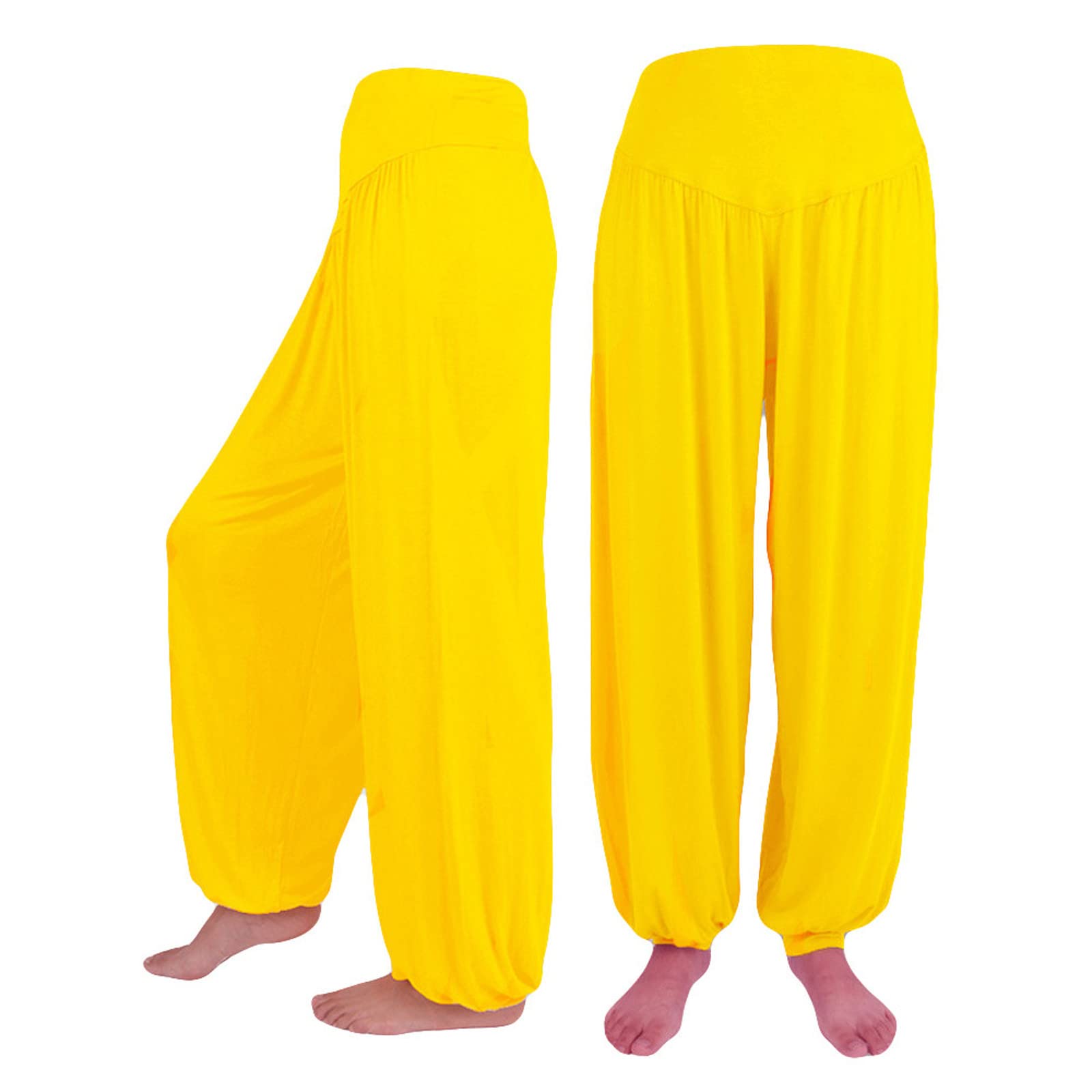 Women Fashion Solid Loose Harem Pants Capri Baggy Pants Casual Cotton Long Pants Wide Leg Palazzo Yoga Lounge Trousers