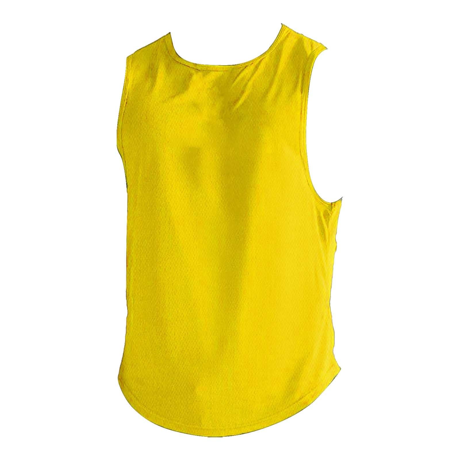 Summer Vest for Men Mesh Breathable Quick Dry Gym Muscle Fitness Workout Sweatshirts Solid Color Sleeveless Tank Tops