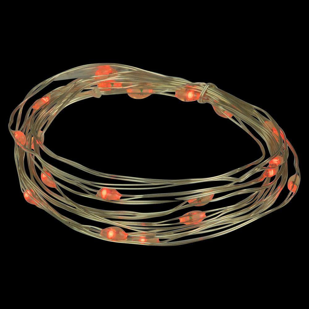 20-Count Red LED Micro Fairy Lights-6 Ft. Copper Wire