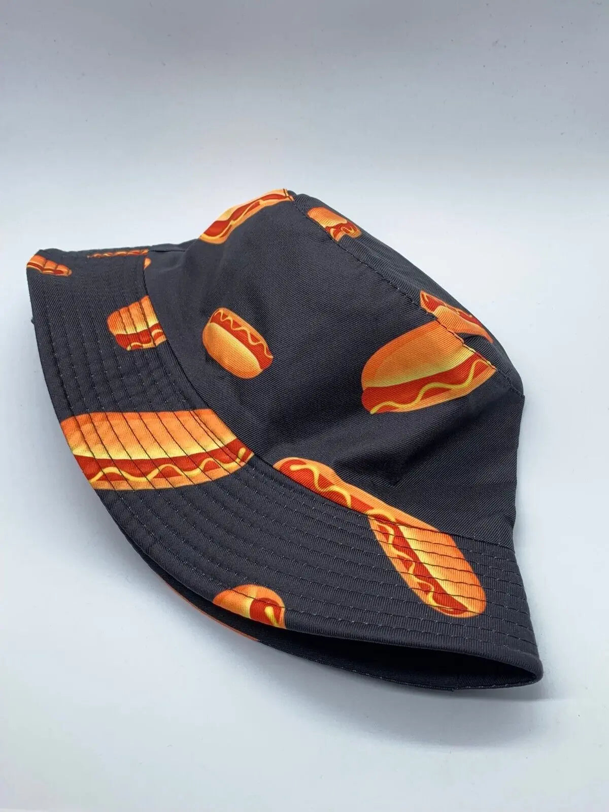 Hot Trendy Hot Dog Lover Printed Bucket Hat Unisex One Size Cotton Silk Summer Winter
