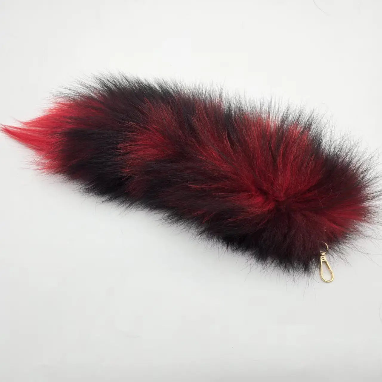 Fox Tail Keychain - Fluffy Faux Fur Anime Cosplay Accessory with Adjustable Hook for Bags Rave Festival Kawaii Gothic Bag Charm Pendant