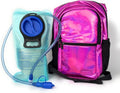 Good ES Reflective Hydration Backpack for Women with 2L Bladder, Festival Essential, Rave Hydration Pack Hydropack Hydro for Hiking, Running, Biking, Festival Gear